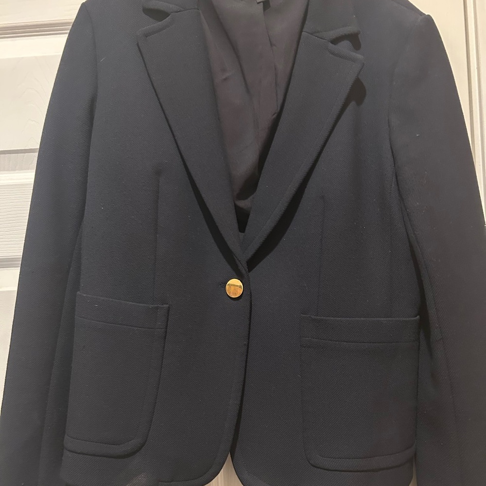Ann Taylor Navy Blazer with Gold Button